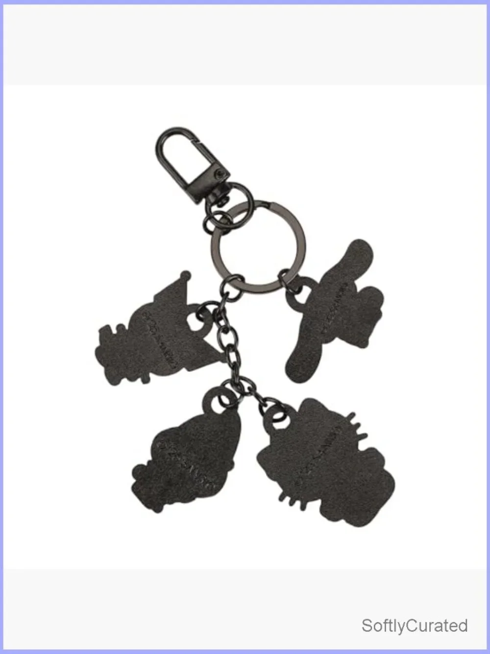 Sanrio Enamel Fill Multi Charm Keychain Hello Kitty My Melody Kuromi